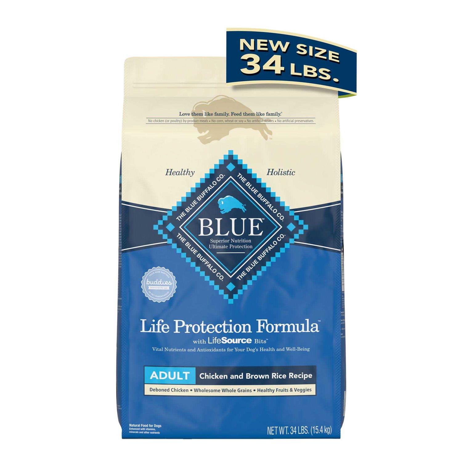 Blue Buffalo Life Protection Formula Natural Adult Dry Dog Food, Chicken and Brown Rice - Healthber