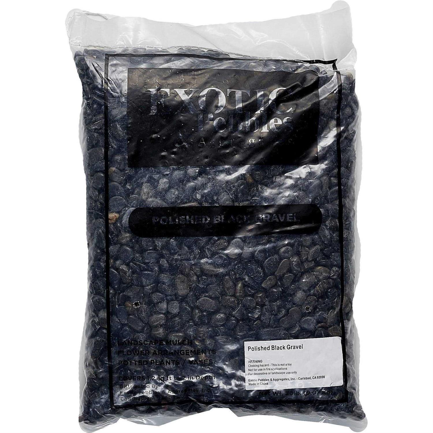 Exotic Pebbles Polished Black Gravel - Healthber
