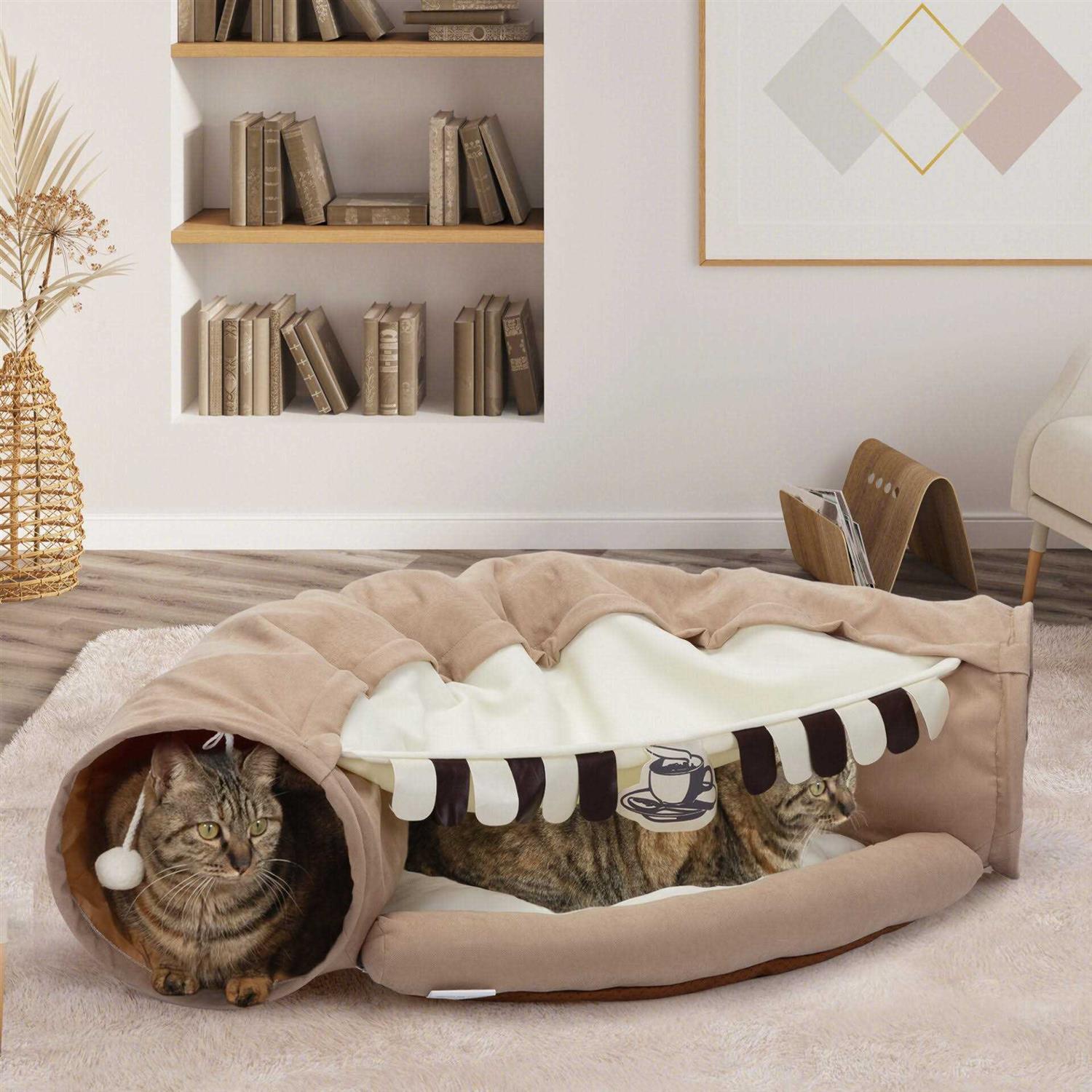 Coziwow Cat Tunnel with Cat Bed - Healthber