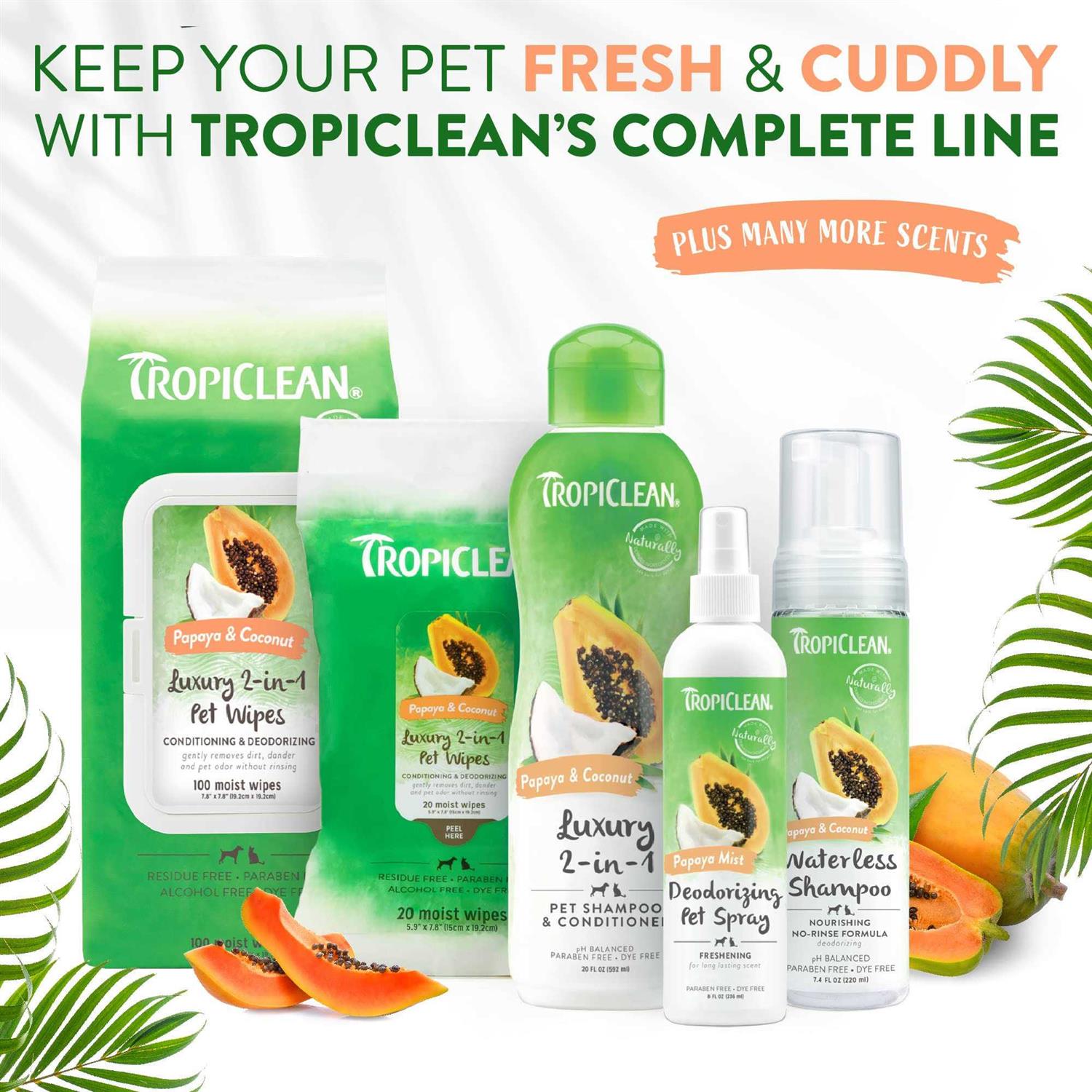 Tropiclean Papaya Mist Deodorizing Pet Spray - Healthber