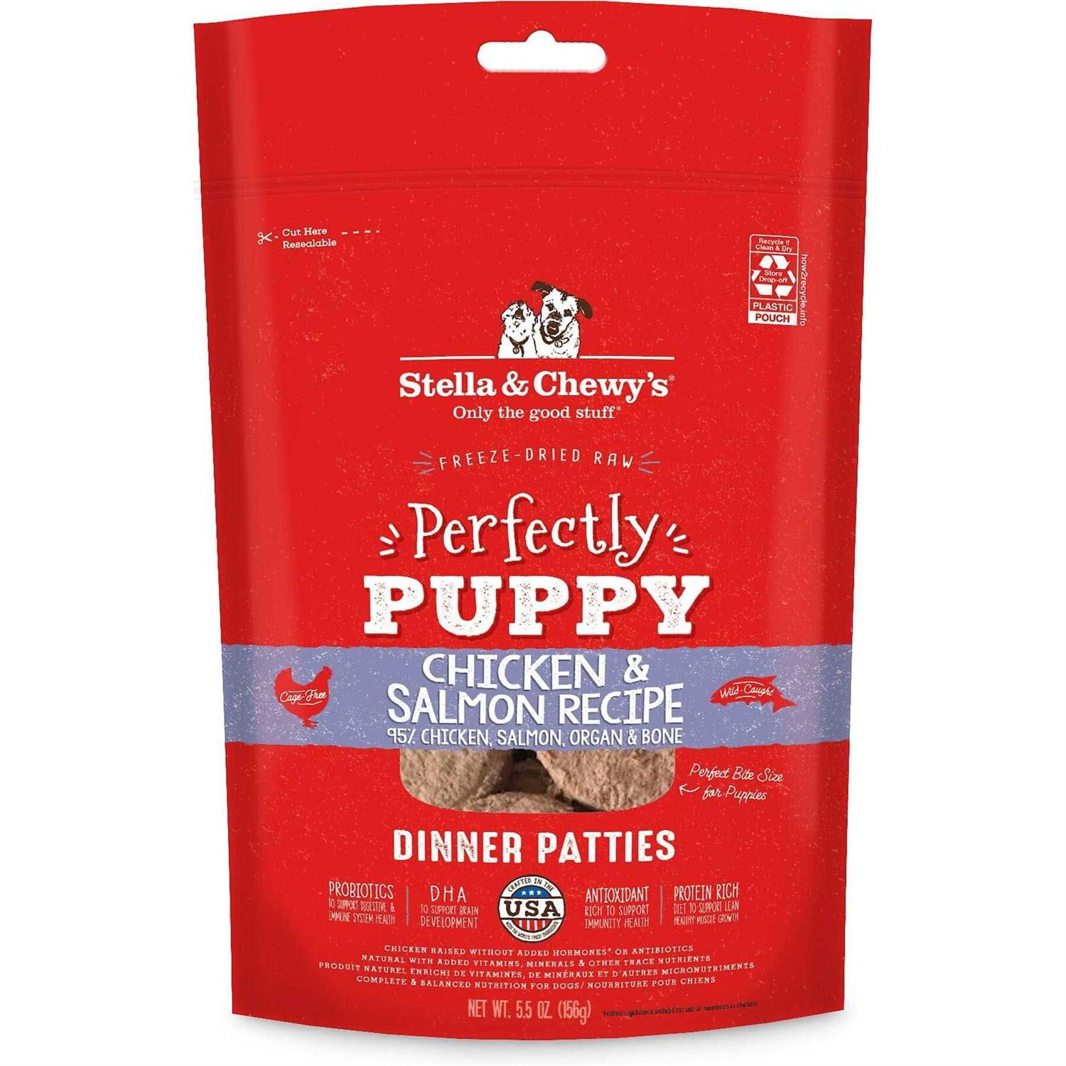 Stella & Chewy’s Perfectly Puppy Freeze-Dried Raw Dog Food Salmon Dinner Patties - Healthber