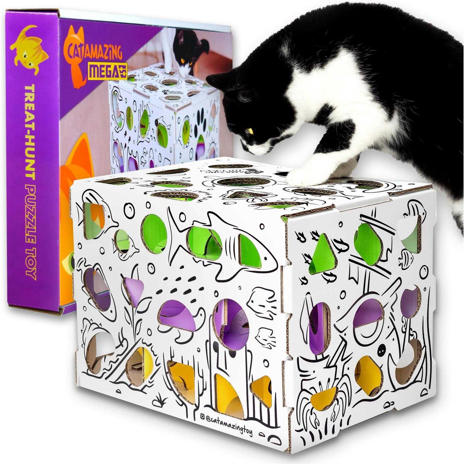 Cat Amazing Mega – Cat Treat Puzzle Box – Interactive Treat Maze – Cat Puzzle Feeder – Treat Box for Indoor Cats – Enrichment Food Toy – Best Cat - Healthber