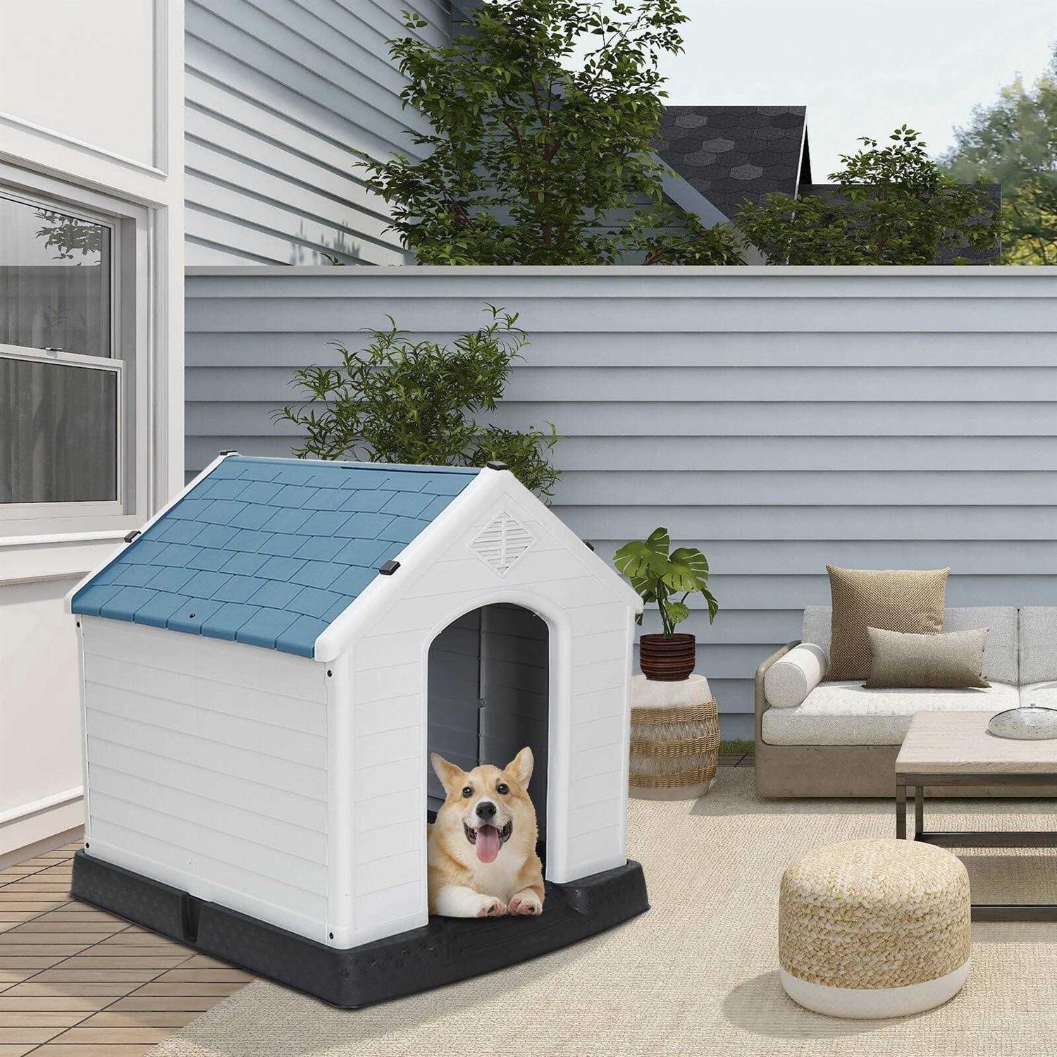 ZENSTYLE Large Dog House Insulated Waterproof Pet Kennel Shelter Indoor Outdoor - Healthber