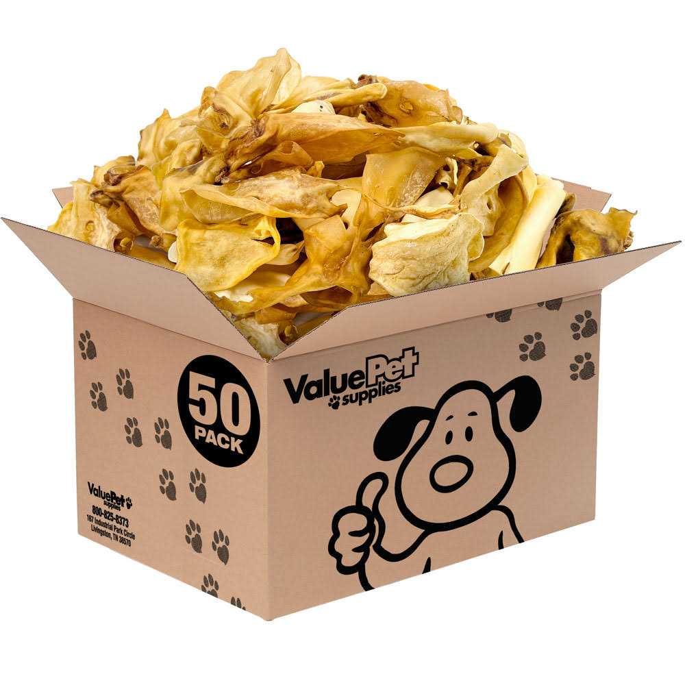 ValueBull Natural Brown Cow Ears Crunchy Style - Healthber