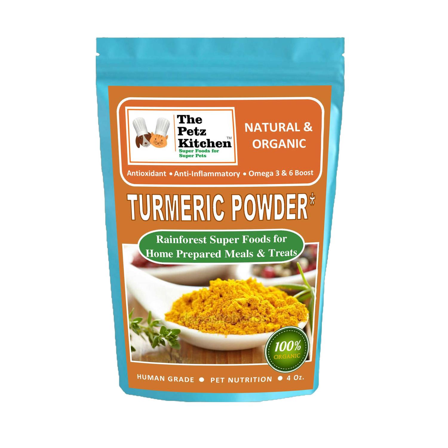 The Petz Kitchen Turmeric Powder Dog & Cat Supplement - Healthber