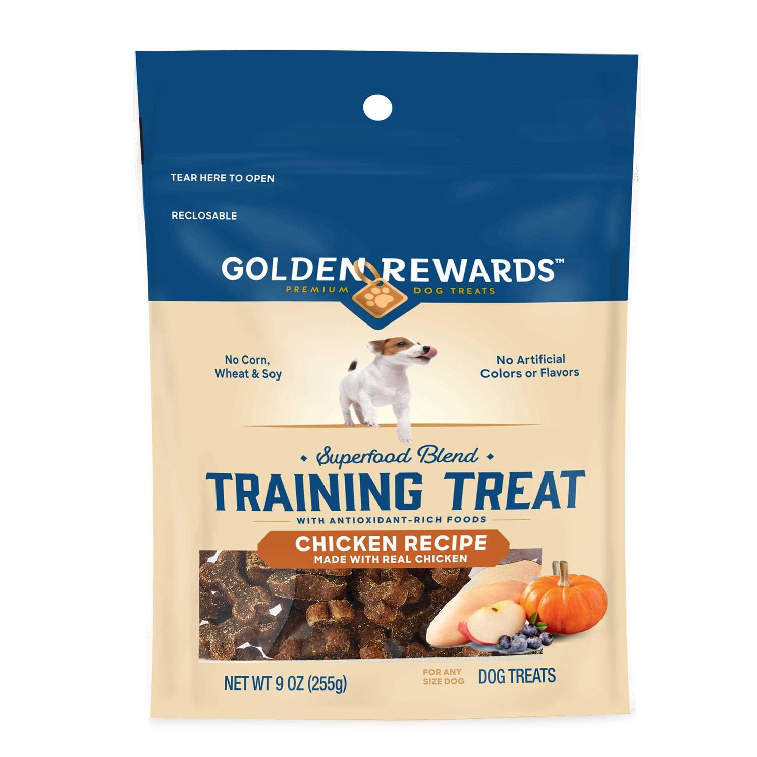 Golden Rewards Chicken Recipe Training Treat Dog Treats - Healthber