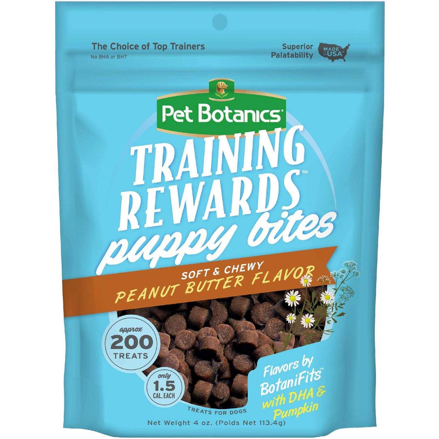 Pet Botanics Peanut Butter Puppy Bites Soft & Chewy Dog Training Treats - Healthber