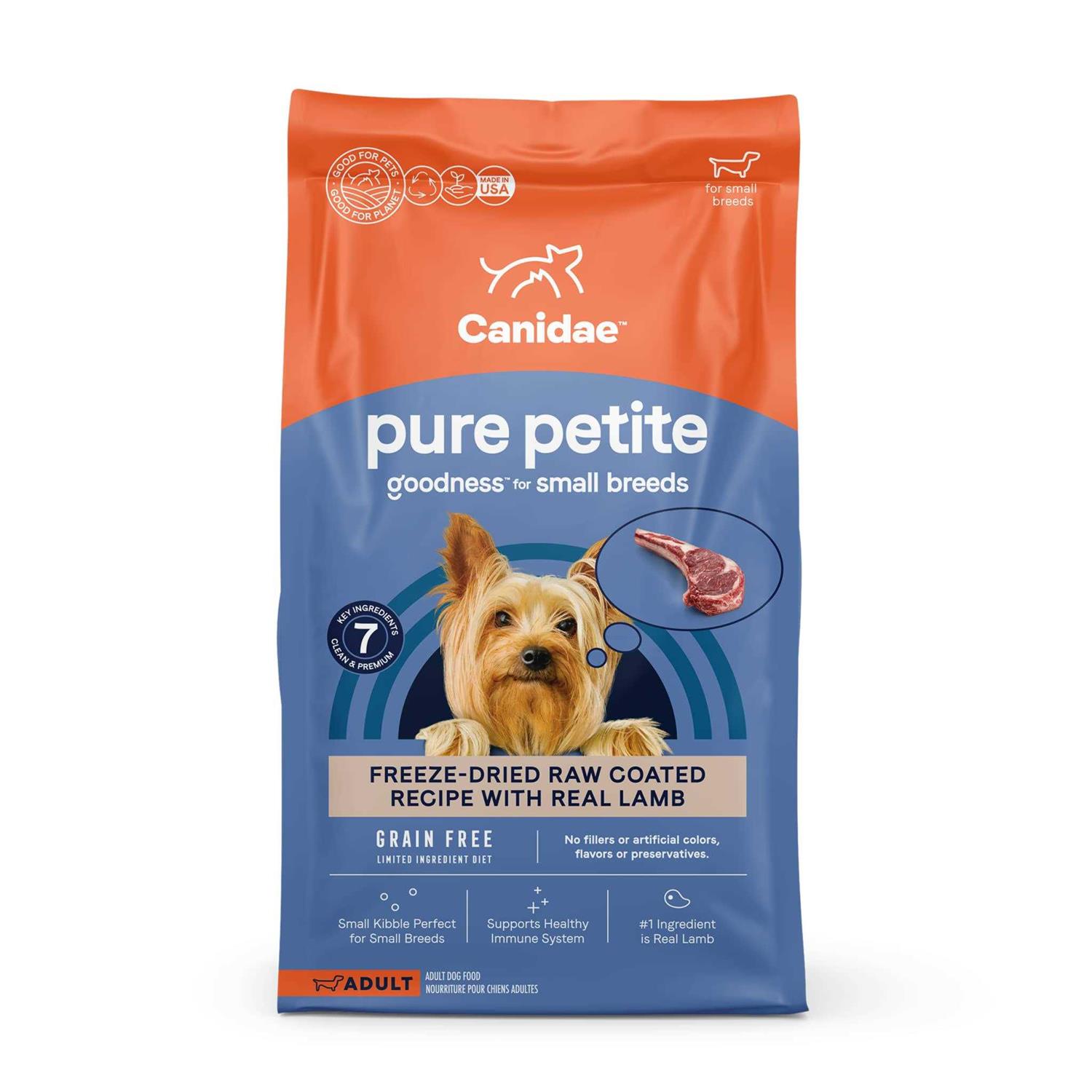 Canidae PURE Petite Adult Small Breed Grain-Free with Lamb Dry Dog Food - Healthber