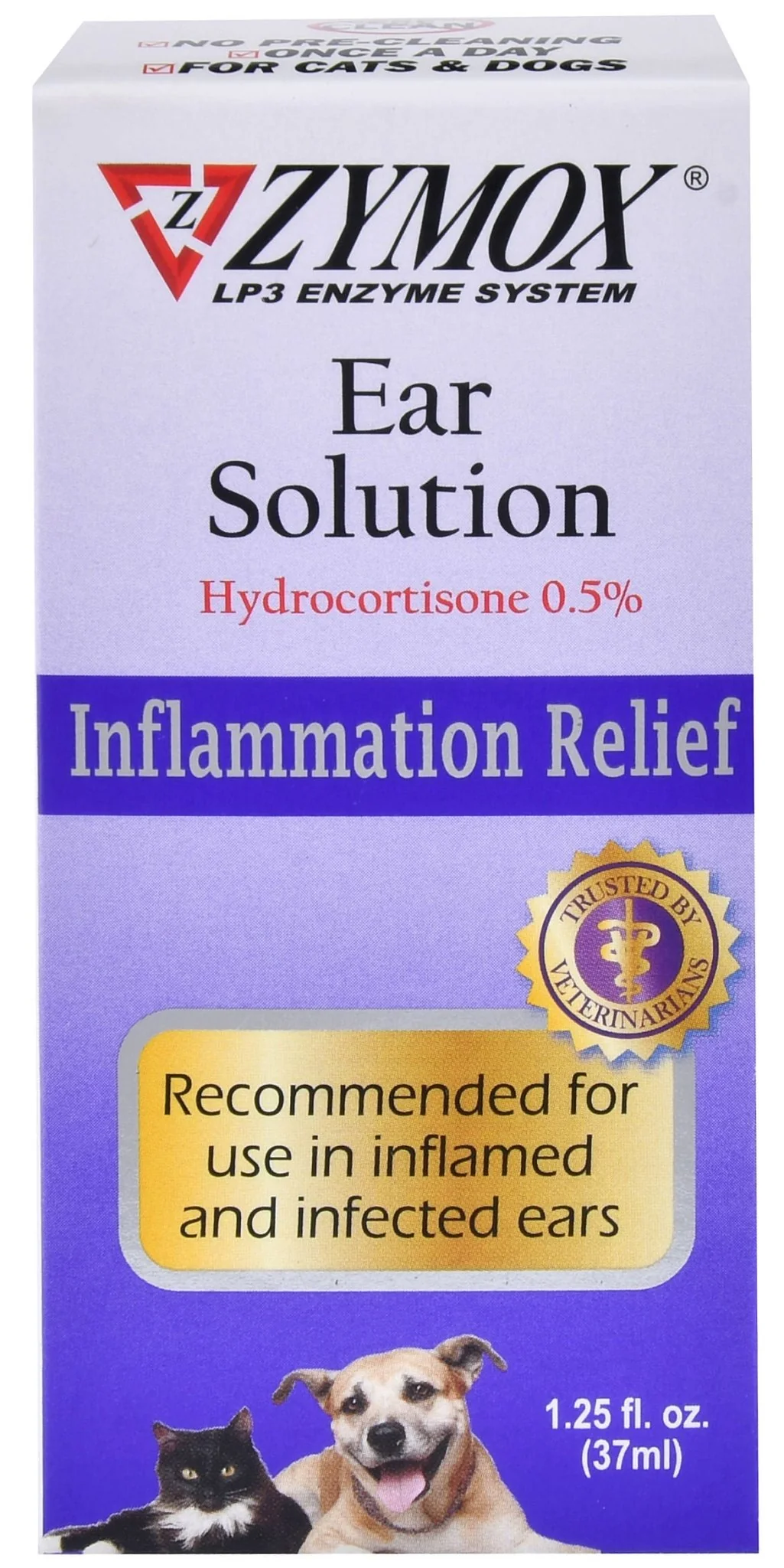 Zymox Ear Solution Inflammation Relief, 1.25 oz - Healthber