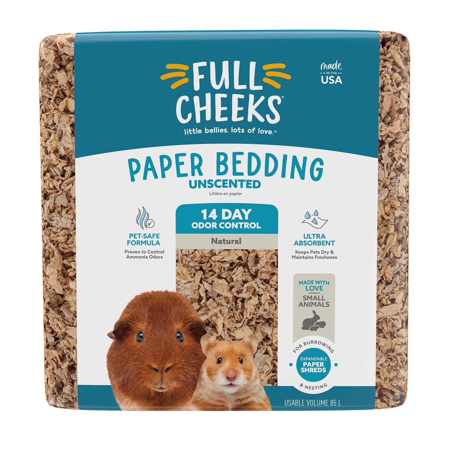 Full Cheeks Odor Control Small Pet Paper Bedding - Healthber