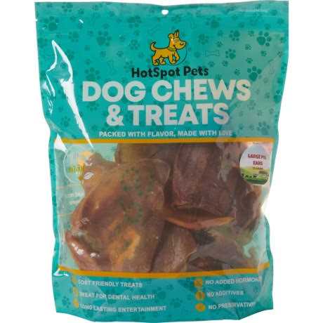 Hotspot Pets Large Whole Pig Ears Dog Chew Treats - Healthber