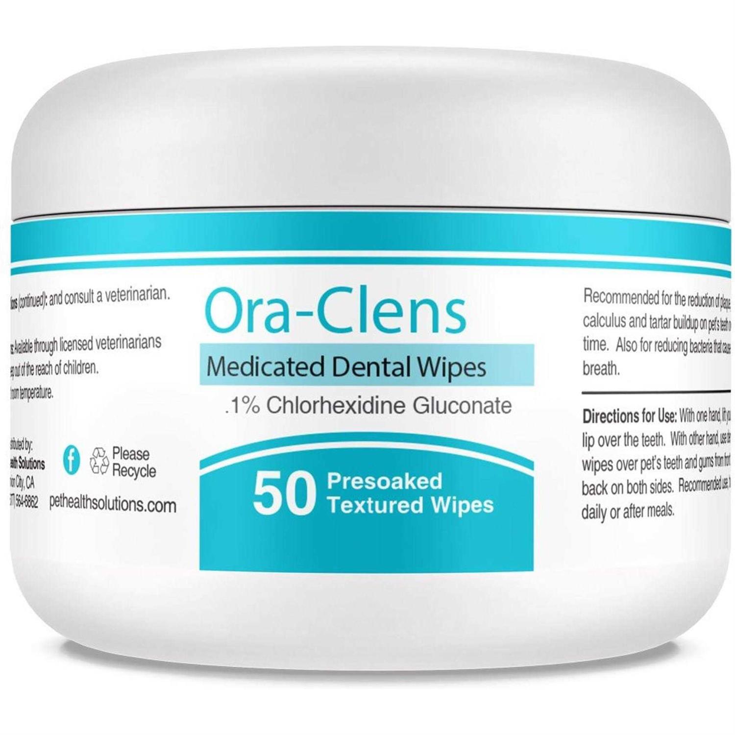 Ora-Clens Dental Dog Wipes - Healthber