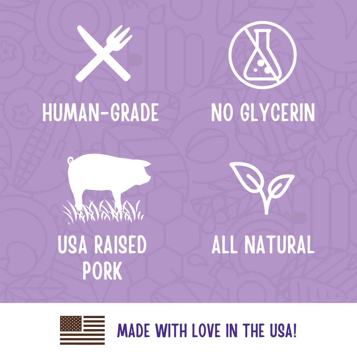 Full Moon Natural Cut Pork Jerky Dog Treats - Healthber