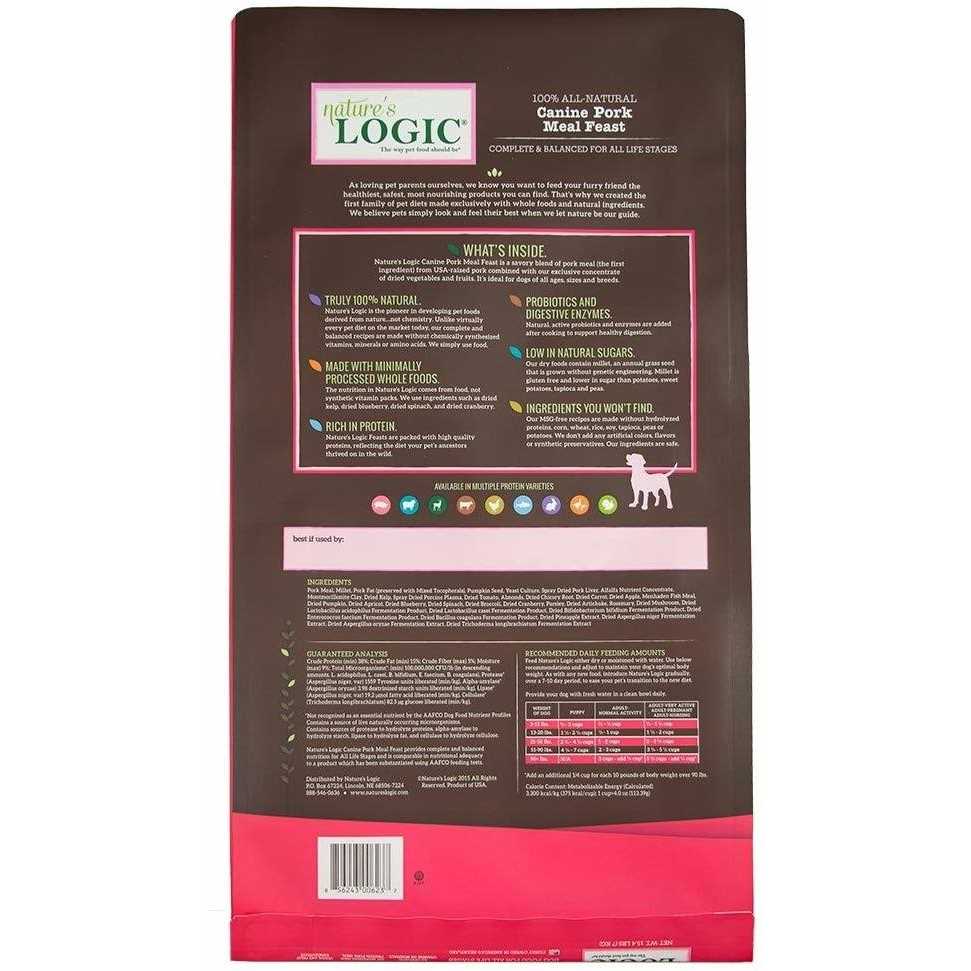 Nature’s Logic Canine Pork Meal Feast Dry Dog Food - Healthber