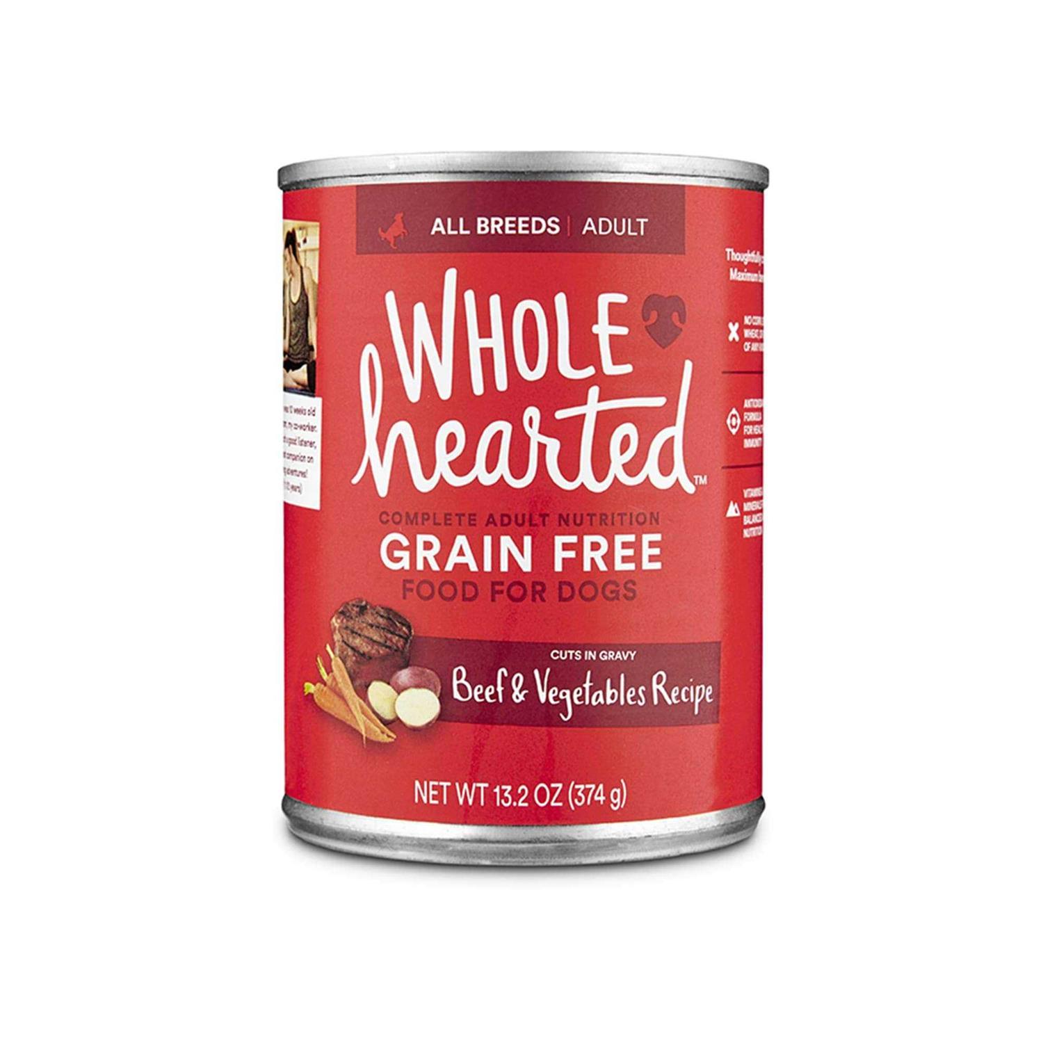 WholeHearted Grain Free Adult Beef and Vegetable Recipe Wet Dog Food - Healthber