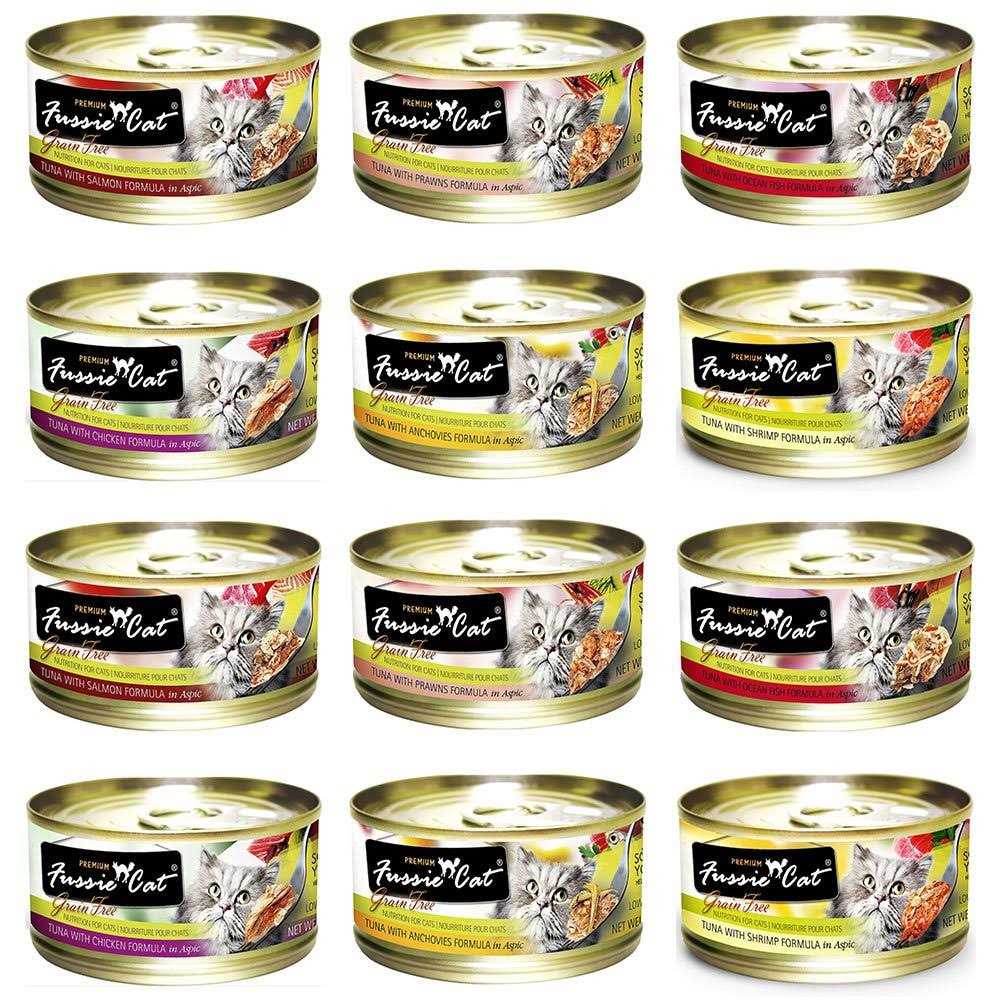 Fussie Cat Premium Grain-Free Canned Wet Food Variety Bundle - Healthber