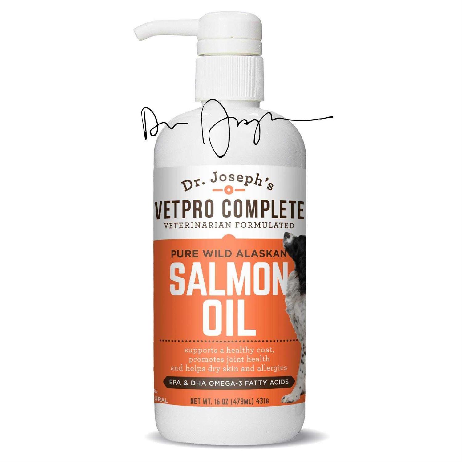 VetPro Complete VetPro 100% Pure Wild Alaskan Salmon Oil Supplement for Dogs & Cats 16 Ounces - Healthber