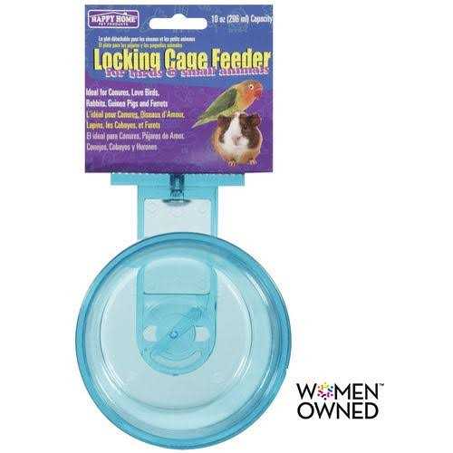 Happy Home Pet Products Locking Cage Feeder for Birds & Small Animals - Healthber
