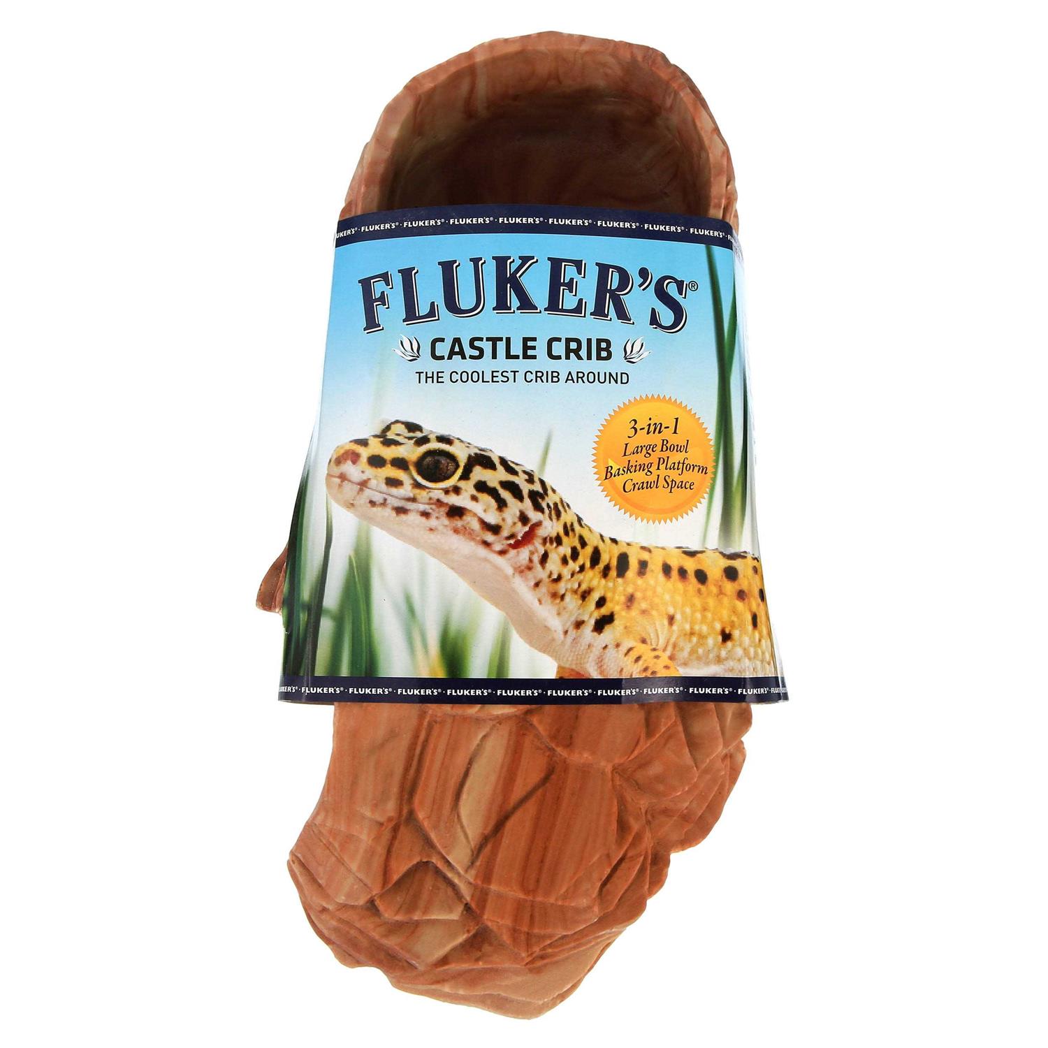 Flukers Castle Crib Reptile Basking Platform and Hide - Healthber