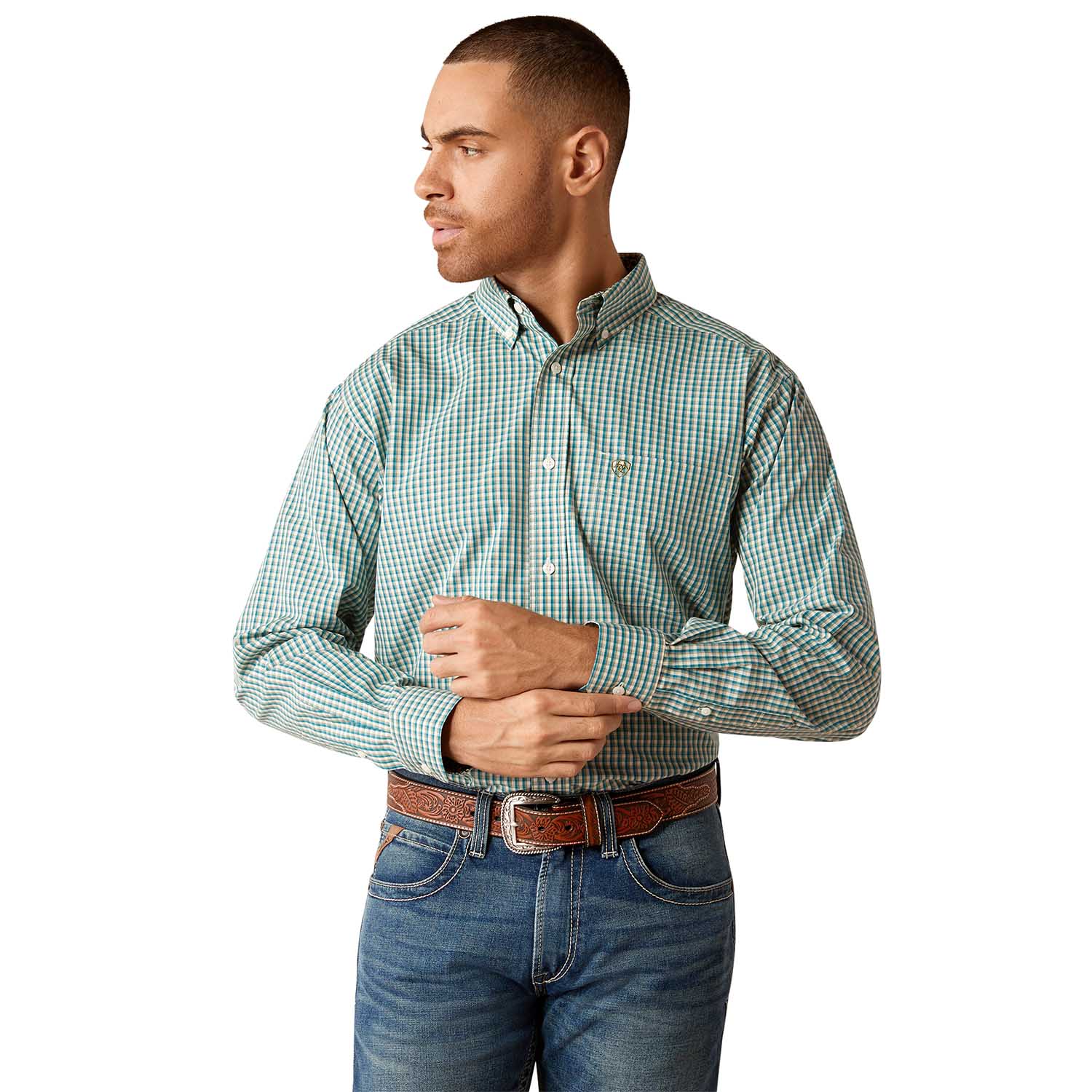 Ariat Men's Wrinkle Free Gus Longsleeve Shirt - Healthber