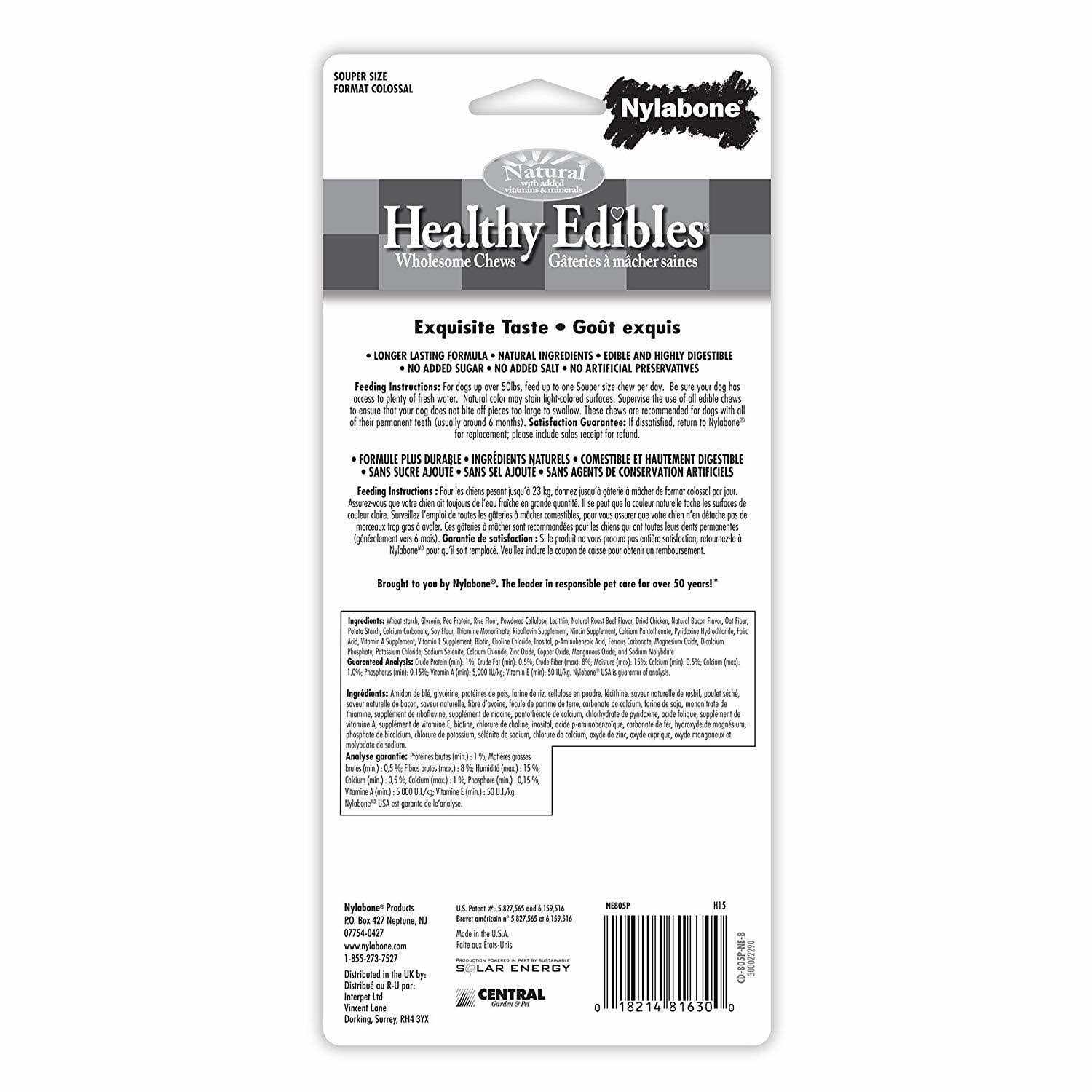 Nylabone Healthy Edibles Dog Bone - Healthber