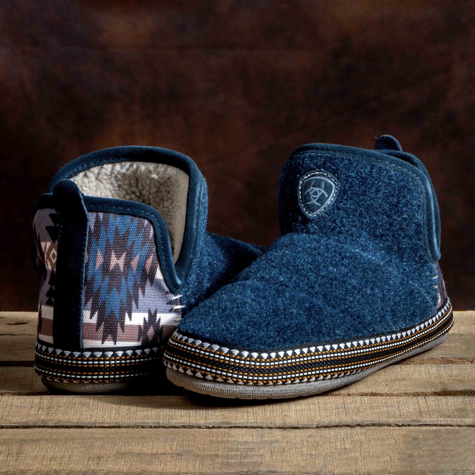 Ariat Women's Bootie Slipper, Denim Southwest - Healthber