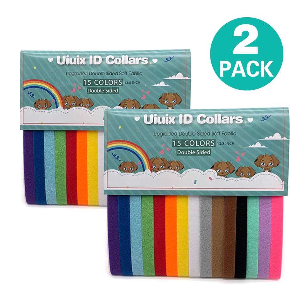 Puppy Whelping Collars Uiuix 15 Colors Puppy ID Collars Double-Sided Soft Adjustable ID Bands for Newborn Pet Dog Cat - Healthber