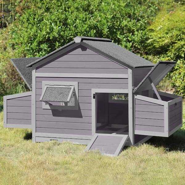 aivituvin Wooden Chicken Hen House for 3-4 Hens AIR59 - Healthber