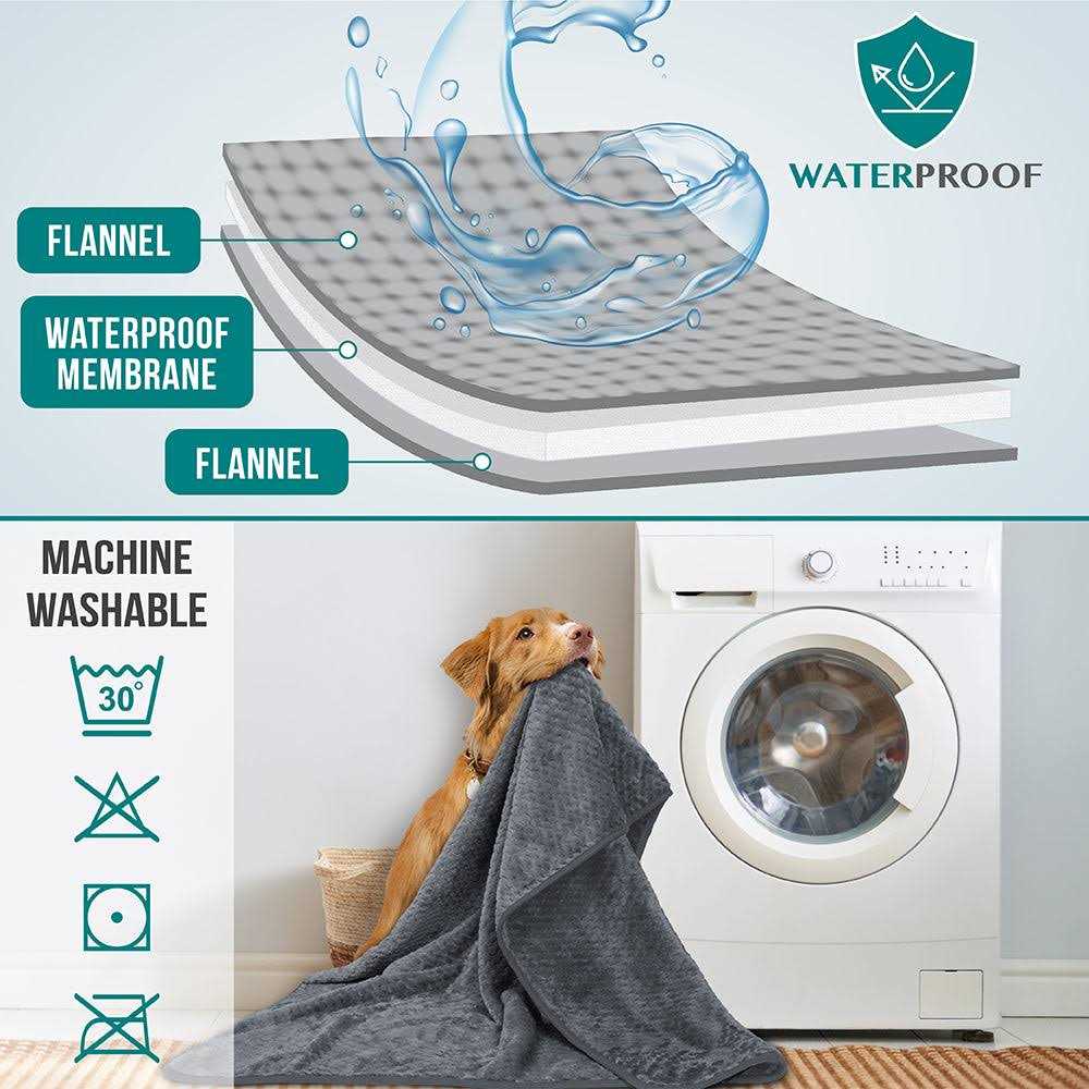 PetAmi Sherpa Fleece Waterproof Waffle Cat & Dog Blanket - Healthber