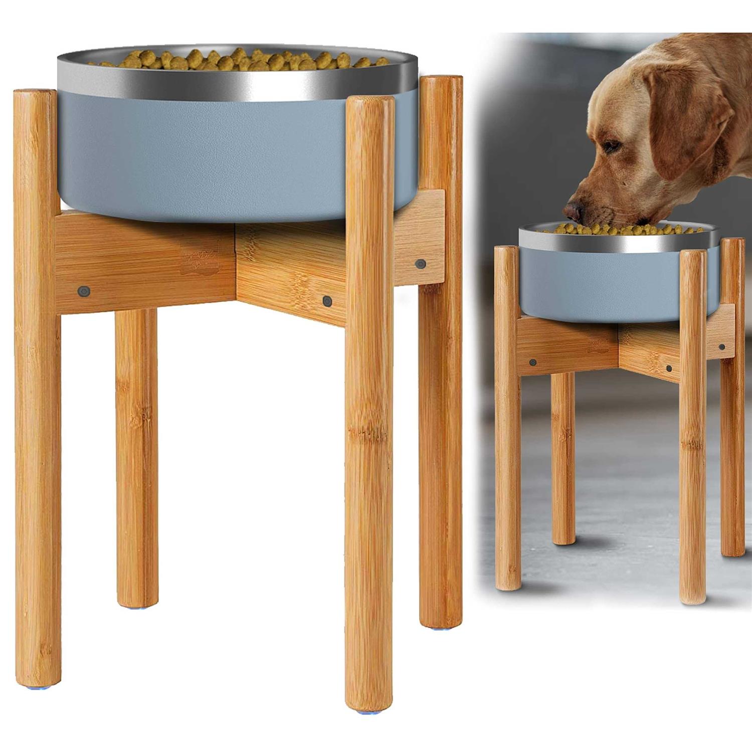 ZPirates Dog Bowl Stand Dogs Height Width Adjustable - Healthber