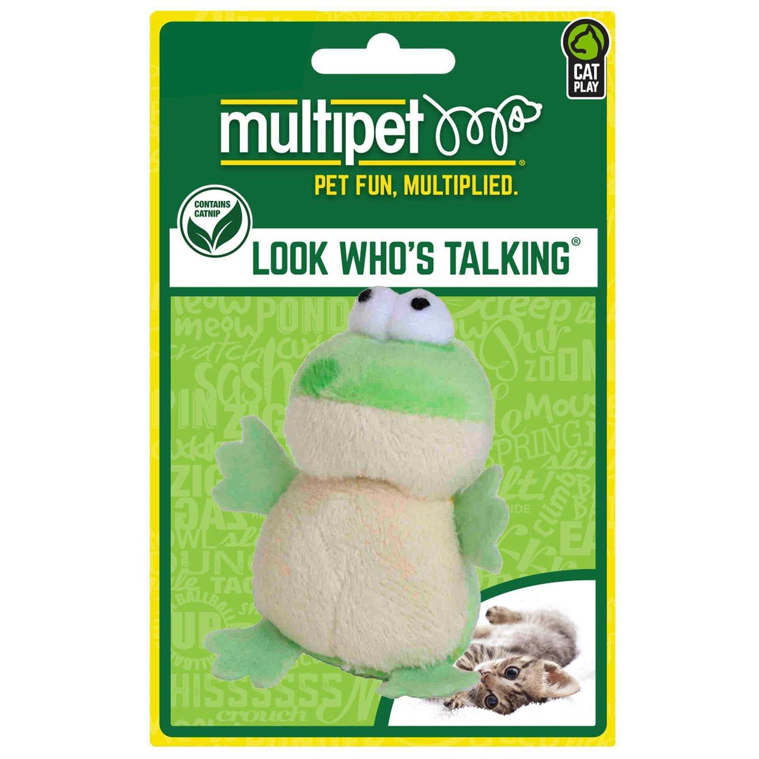 Multipet Look Who’s Talking Cat Toy Frog - Healthber