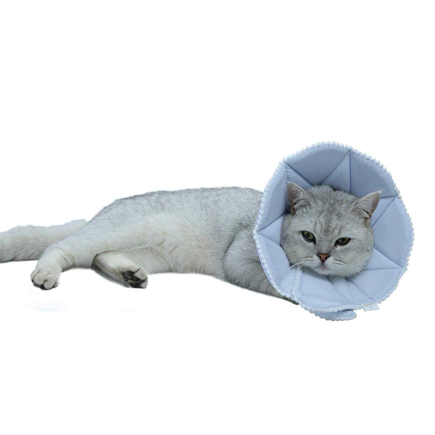 WZ PET Soft Cat Recovery Collar,Adjustable Dog Cat Cone,Dog Protective Cone Collar Surgery,for Cats and Puppy,Small - Healthber