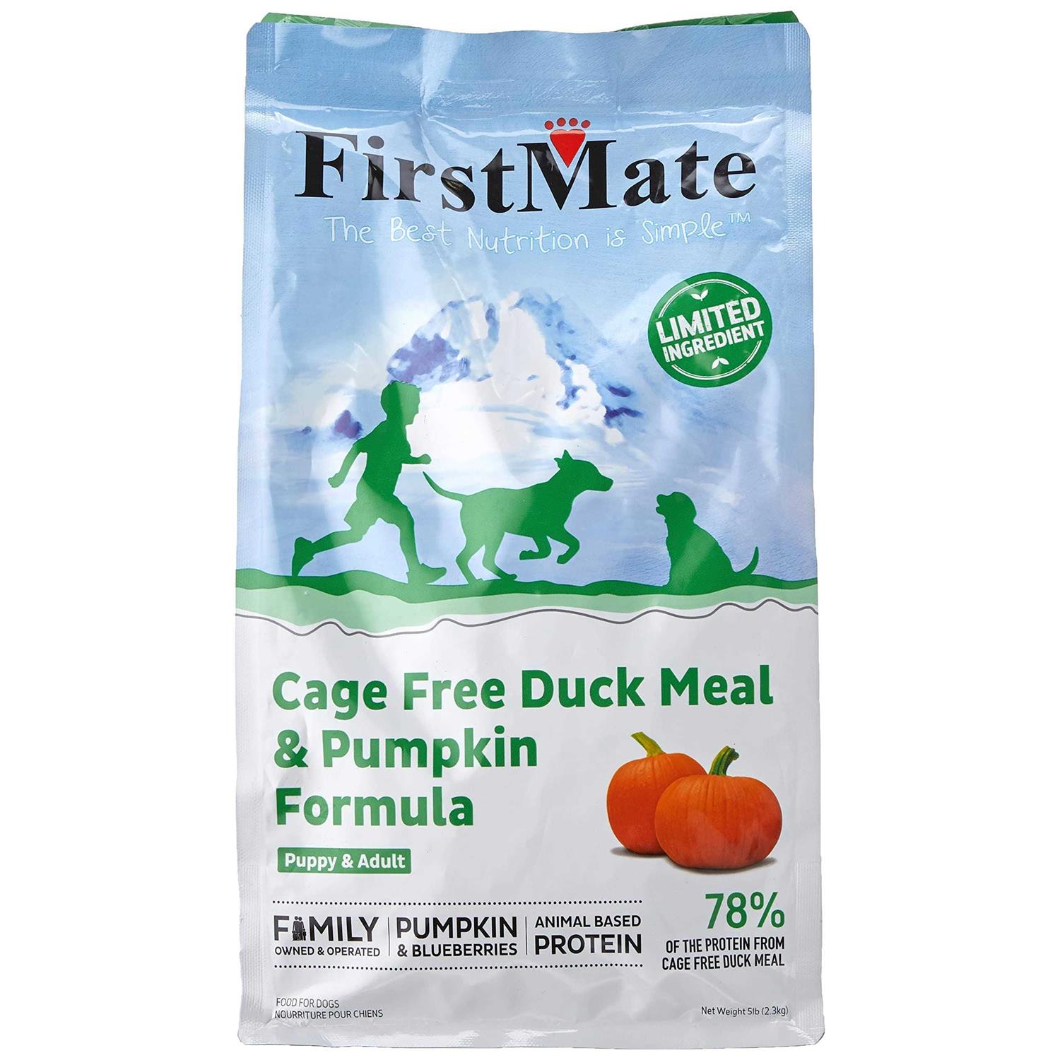 FirstMate Limited Ingredient Cage-Free Duck Meal & Pumpkin Formula Dry Dog Food - Healthber