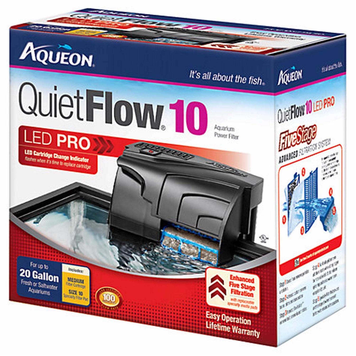 Aqueon QuietFlow 20 LED Pro Power Filter - Healthber