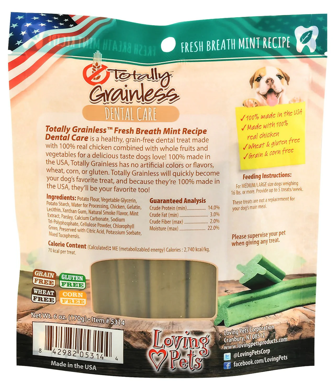 Totally Grainless Dental Care Treat, 6 oz - Healthber