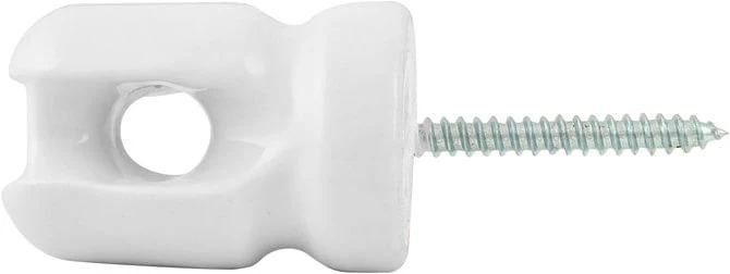 Porcelain Insulator & Lag Bolt Combination, Single - Healthber
