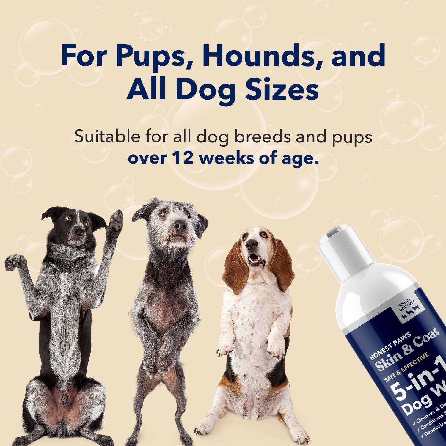 Honest Paws Dog Shampoo and Conditioner 5-in-1 for Allergies and Dry - Healthber