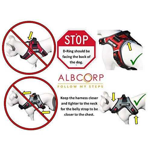 Albcorp Service Dog Vest Harness Reflective Woven Polyester Nylon - Healthber