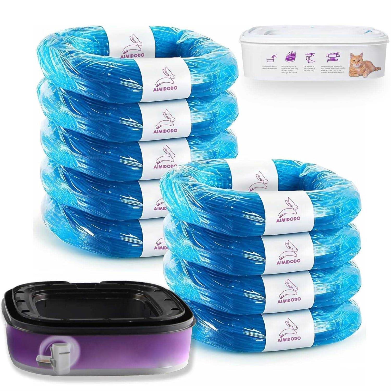 9 Pack Cat Litter Refills Bag Litter Pail Refills Cat for Litter Genie/Plus/XL Litter Refill Generic Litter Refills Bag - Healthber
