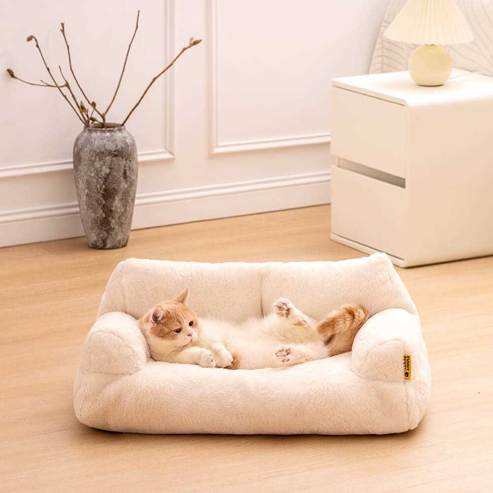 FunnyFuzzy Plaid Dog & Cat Couch Bed Gift for Dog - Healthber