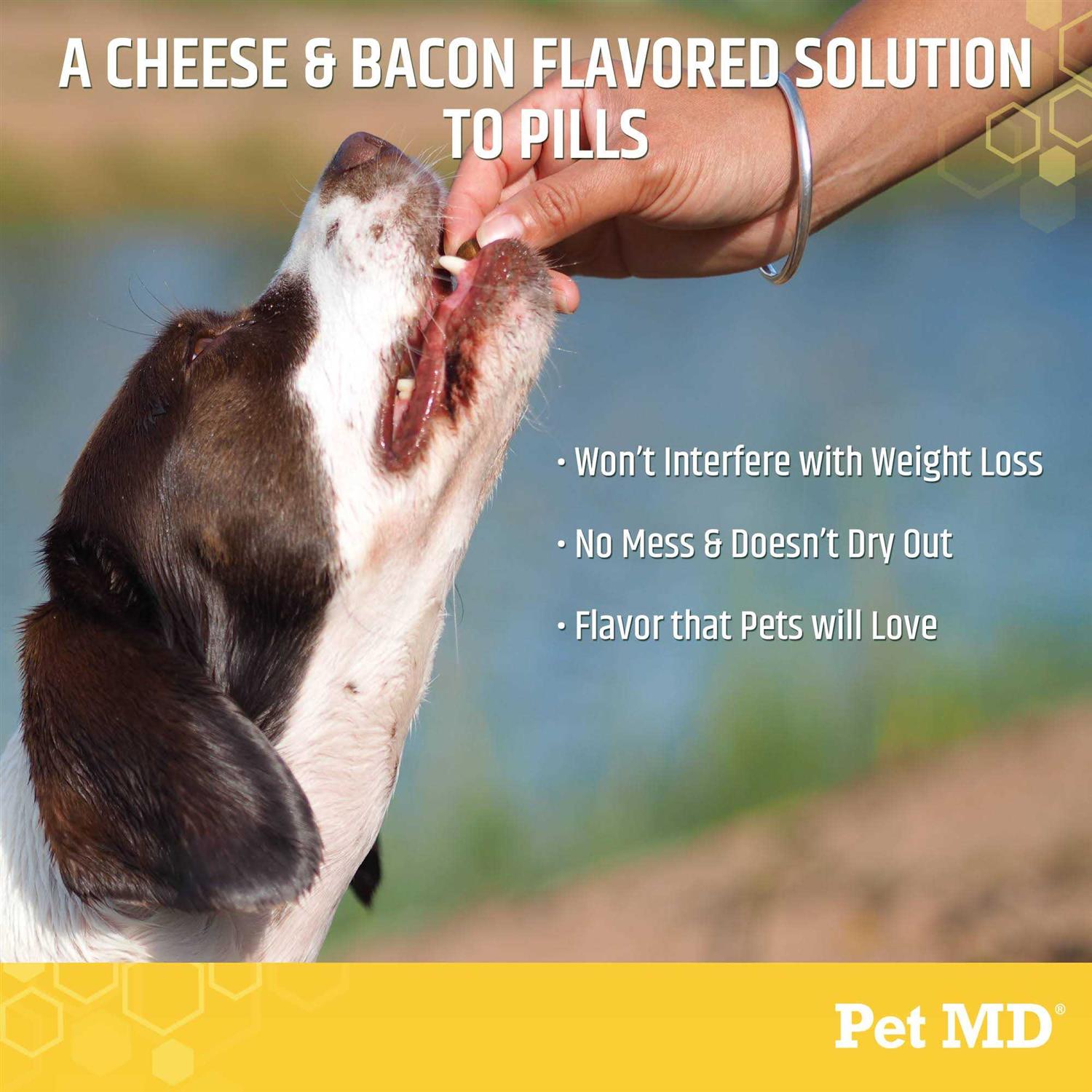 Pet MD Wrap-A-Pill Cheese & Bacon Flavor Pill Paste for Dogs - Healthber