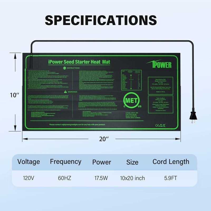 iPower GLHTMTS Durable Waterproof Seedling Heat Mat Warm Hydroponic Plant Germination Starting Pad - Healthber