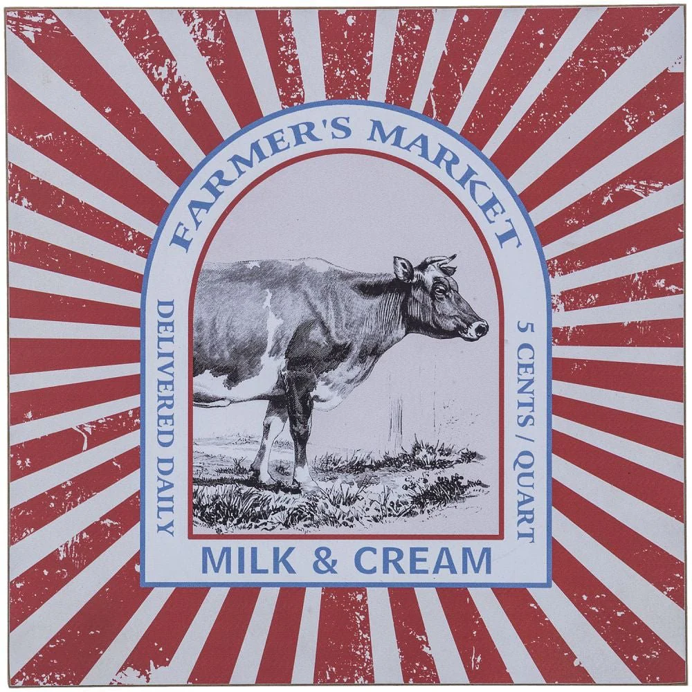 Farmer's Market Milk & Cream Wall Hanging - Healthber