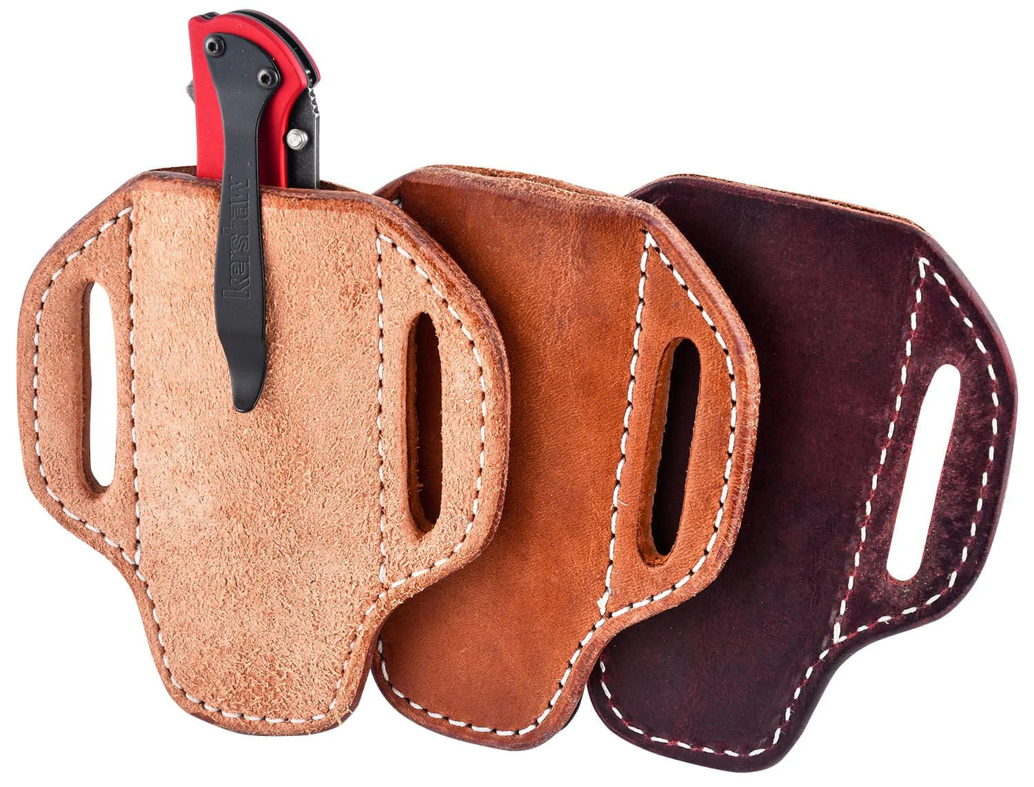 San Saba Leather Pancake Vertical Large Knife Sheath - Healthber