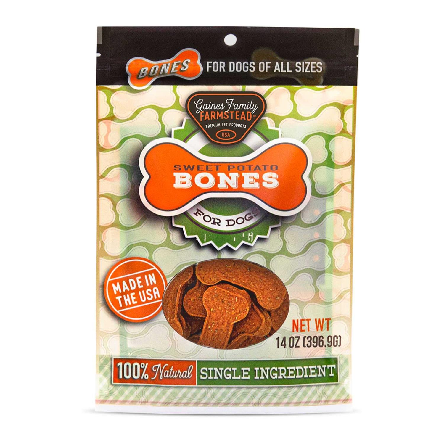 Gaines Family Farmstead Sweet Potato Bones Dog - Healthber