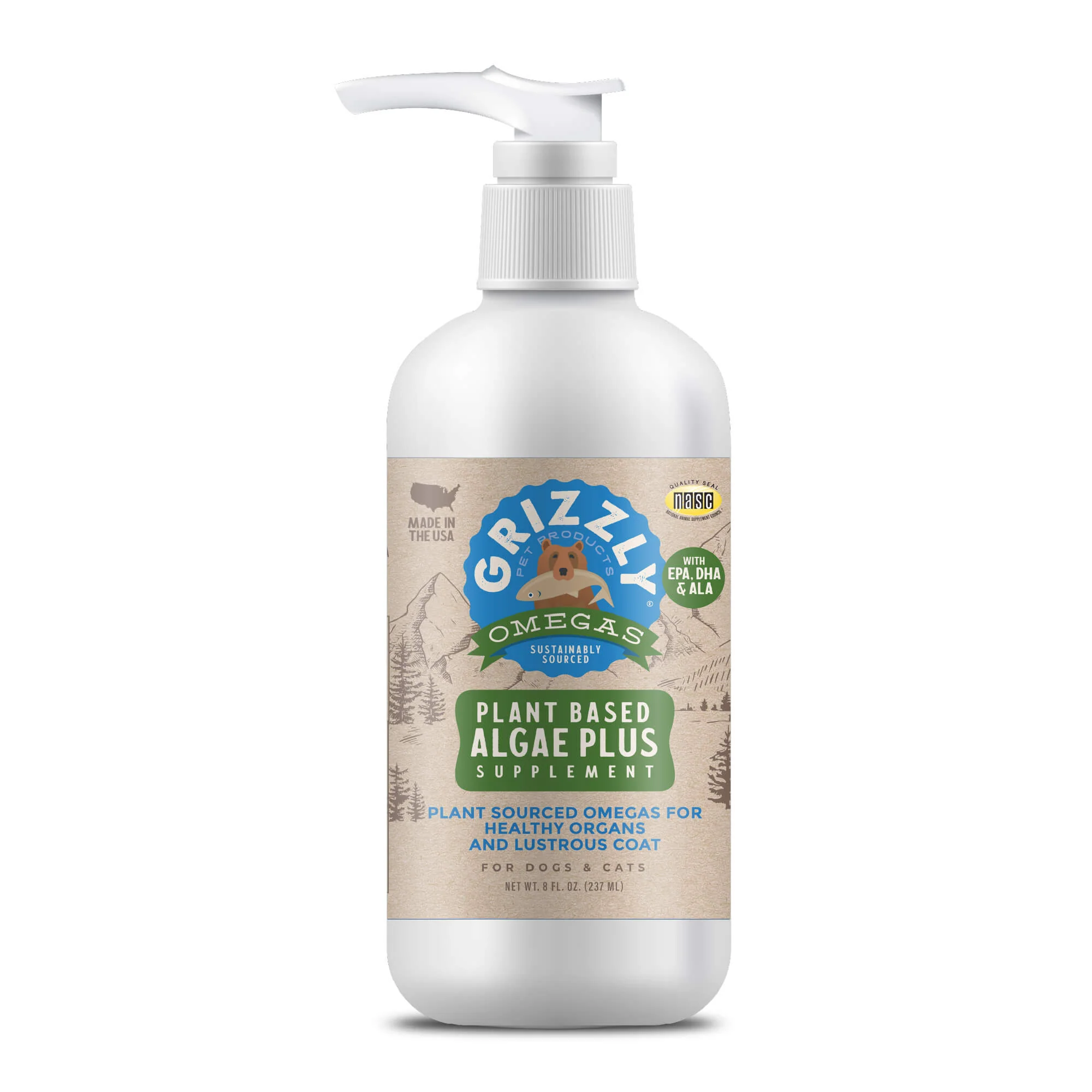 Grizzly Algal Plus Omega 3-6-9 Food Supplement for Dogs and Cats - Healthber