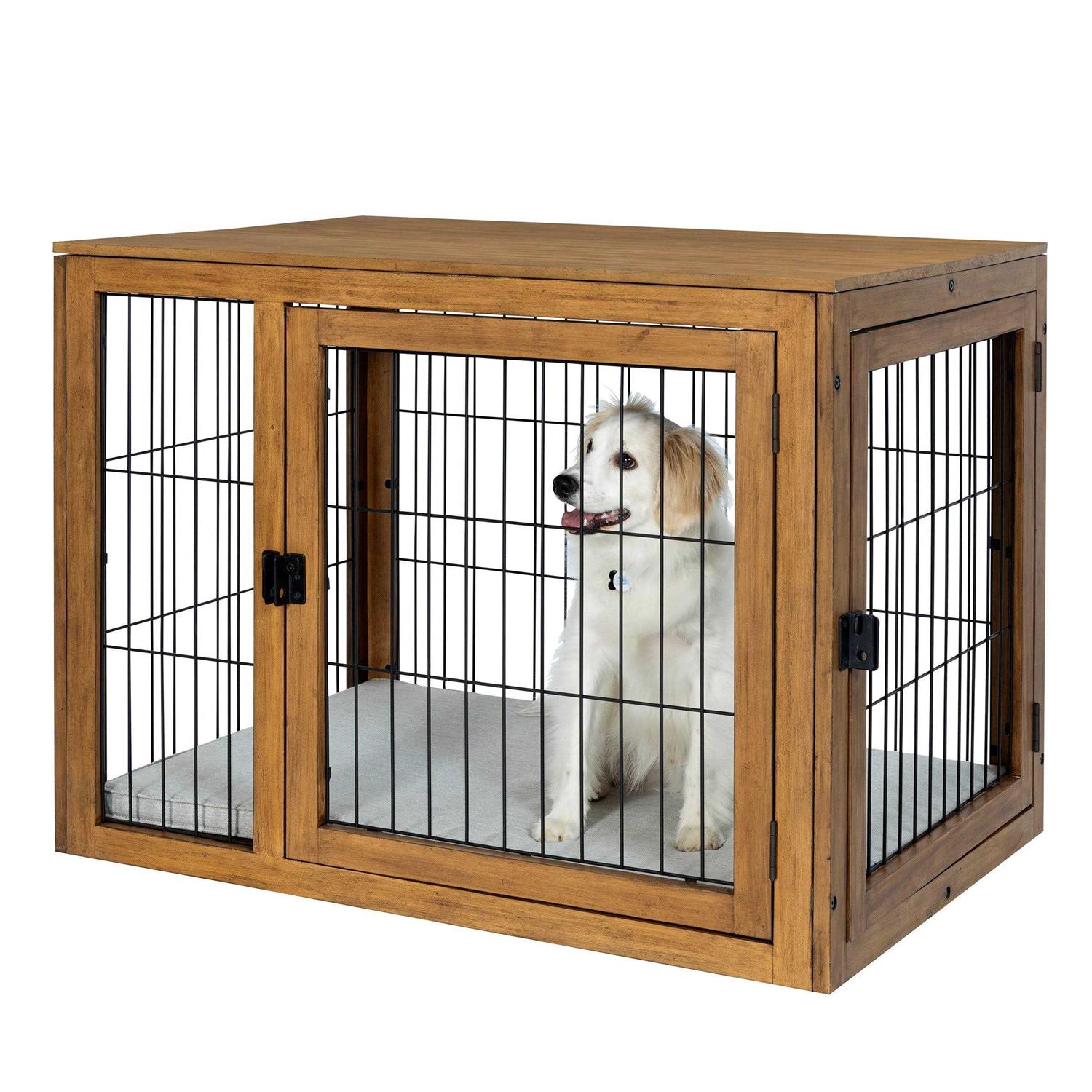 Petmaker Furniture-Style Dog Crate with Double Doors - Healthber