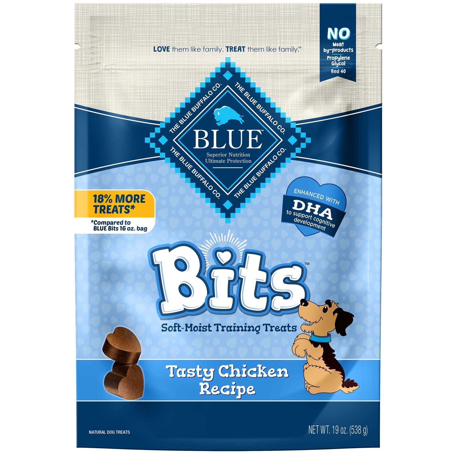 Blue Buffalo Blue Bits Chicken Recipe Natural Soft-Moist Training Dog Treats - Healthber