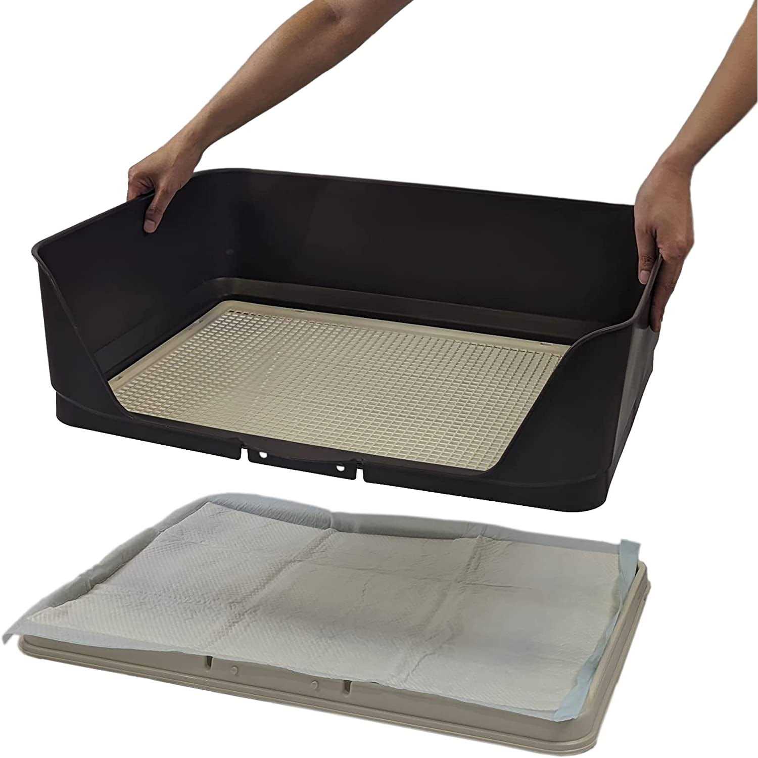 Richell PAW TRAX Splash Free Potty Pad Tray - Healthber