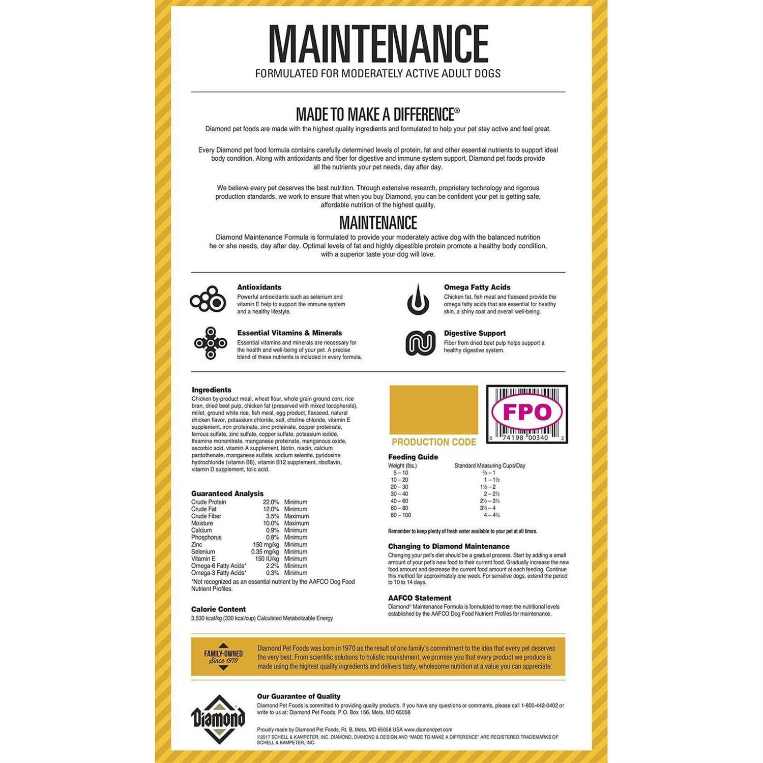Diamond Dog Food Maintenance - Healthber